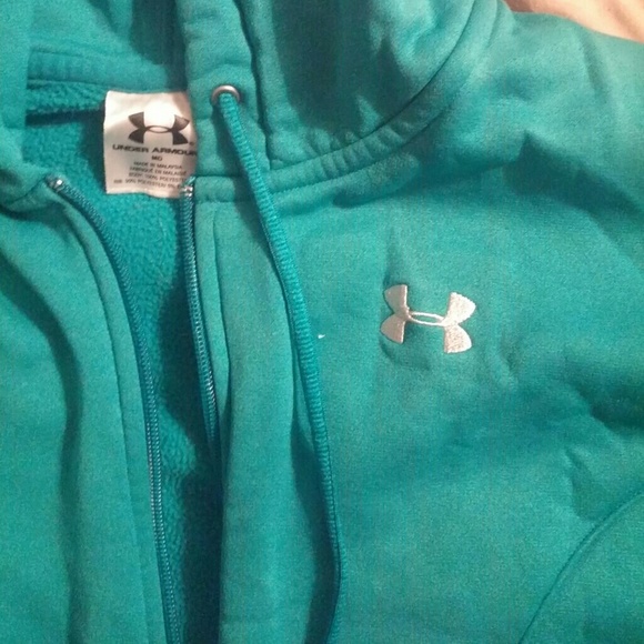 Under armour teal zip up