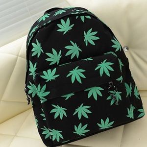 New Korean  Maple Leaves Printed Backpack