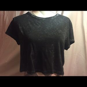 a stylish distressed crop top