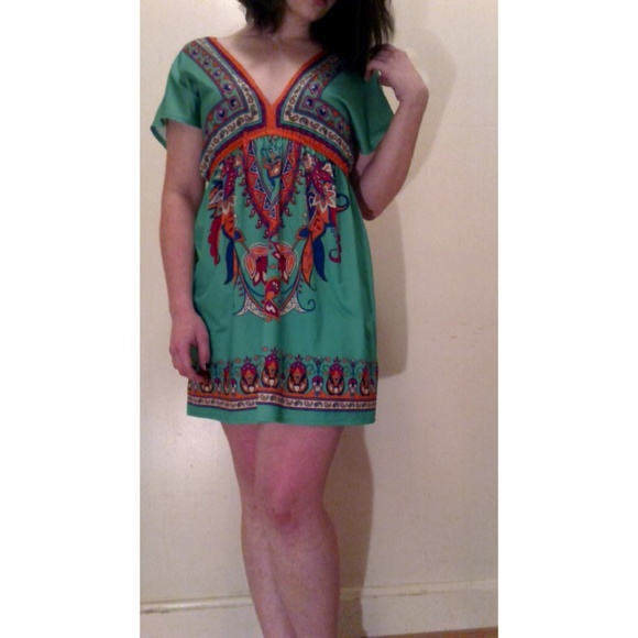 Paisley Green Dress