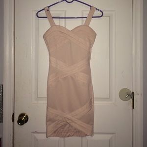 Pastel pink bodycon dress