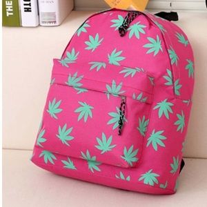 New Korean Maple Leaves Printed Backpack