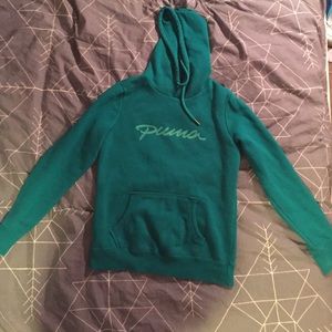 Teal Puma sweatshirt hoodie