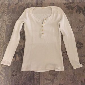 J. Crew Henley shirt with gold buttons sz S