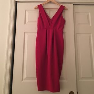 Red Maternity Pencil Dress