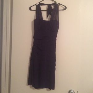 Ruched halter dress