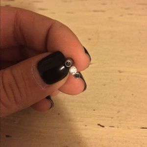 BVLA sterling silver black and silver post