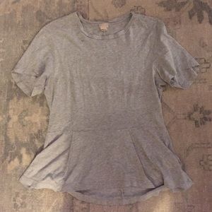 H&M peplum grey t-shirt sz 8