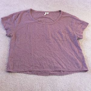 Purple shirt with line detailing