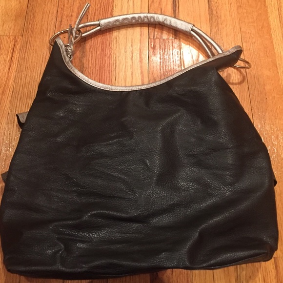 Black, grey, and silver shoulder bag - Picture 4 of 4