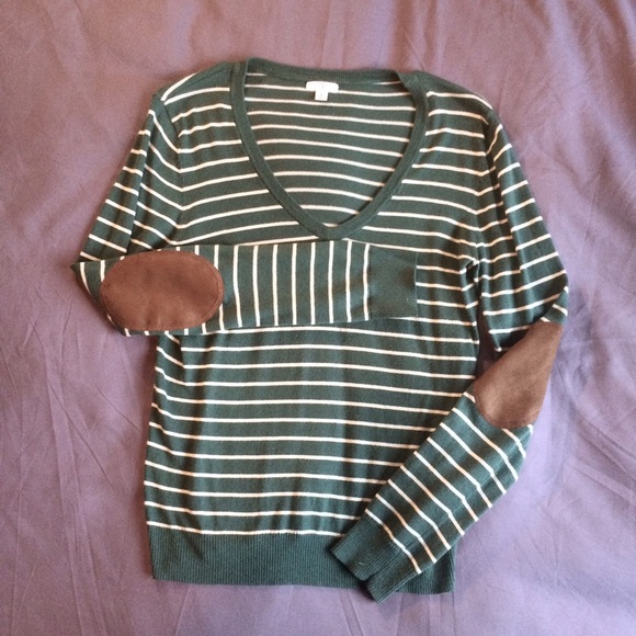 bp sweater with elbow patches