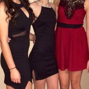 Topshop Tight Black Cocktail Dress