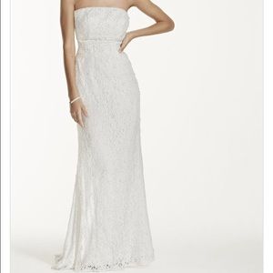 Never worn galina, strapless, beaded, ivory, 12