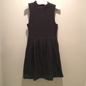 Deletta (Anthropologie) Black Waffle Weave Dress