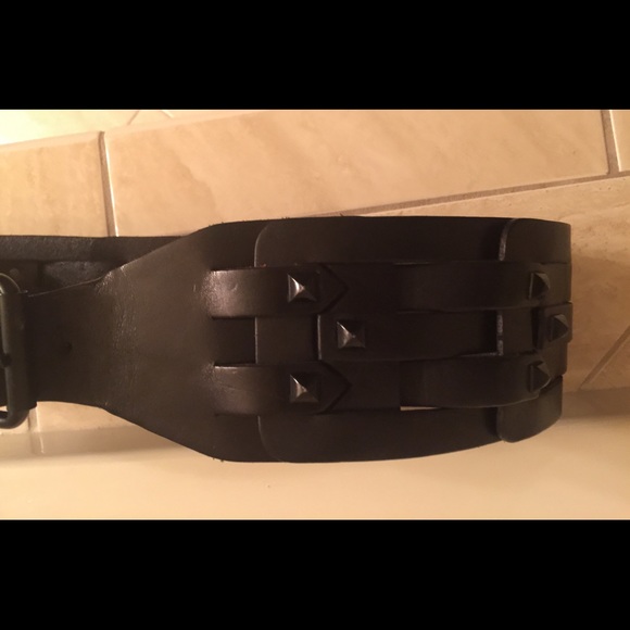 Black elegant wide belt. Dress up or dress down.