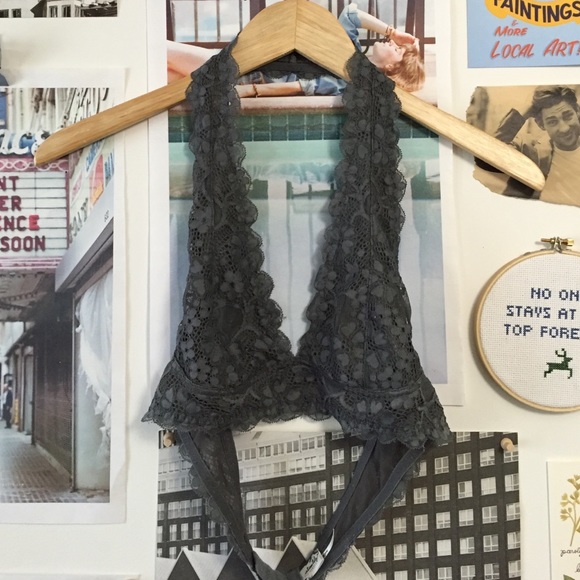 Free People Lace Halter Bra Bralette