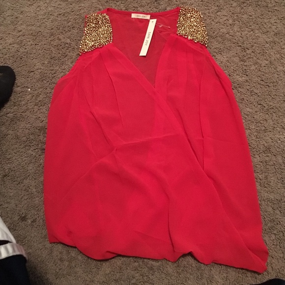 chiffon beaded top