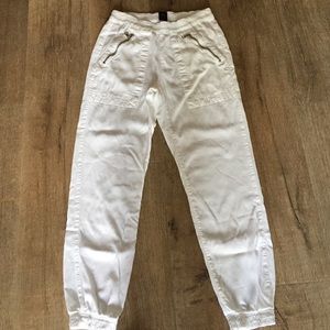 DWP white Tencel joggers
