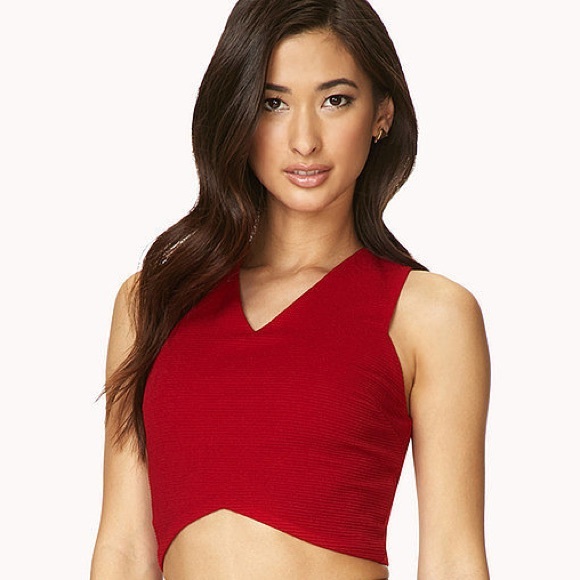 Forever 21 red crop top