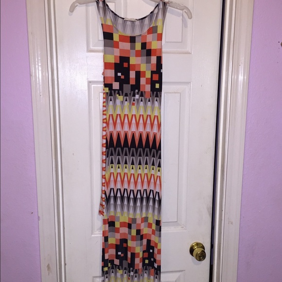 Tribal Design Maxi Dress