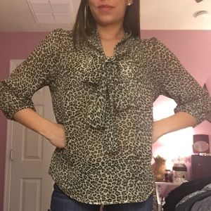 DNA cheetah print blouse