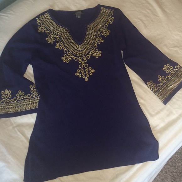 Gold and blue tunic