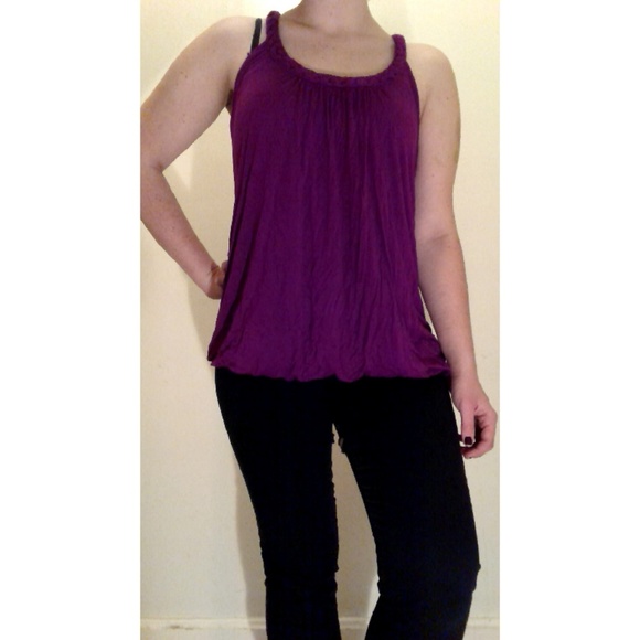 Purple Scoopneck Tank