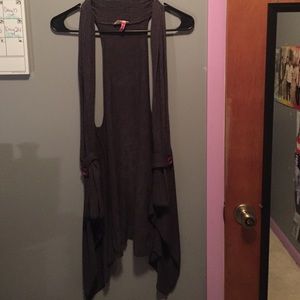 Long grey vest