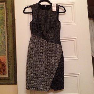 Banana Republic Tweed grey/black dress - petite