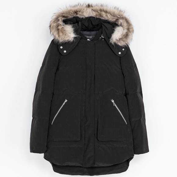 Zara Hooded Puffer Jacket