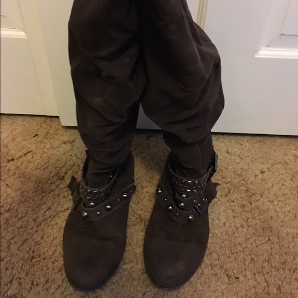 Knee high boots brown sz7 - Picture 1 of 2