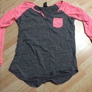Pink and gray long sleeve