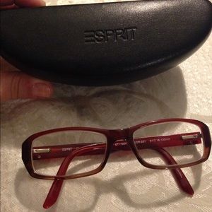 Esprit red glasses