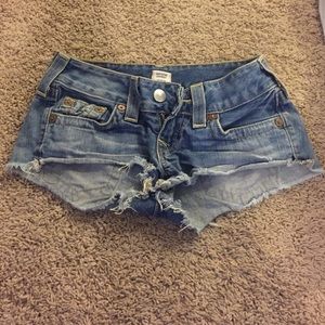 Ripped Denim Shorts