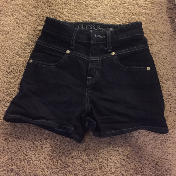 High waisted denim shorts