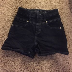 High waisted denim shorts