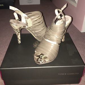 Vince camuto snake skin heels