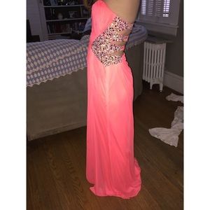 Coral prom dress