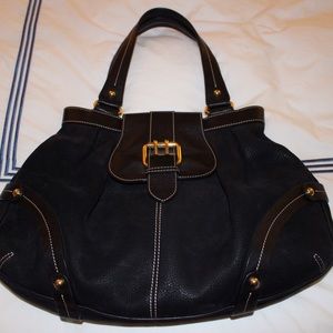 Dooney& Bourke black suede and leather purse