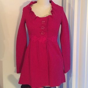 Red wool coat