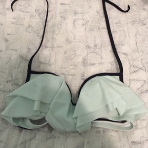 PINK VICTORIAS SECRET PUSH UP FLOUNCE BIKINI TOP