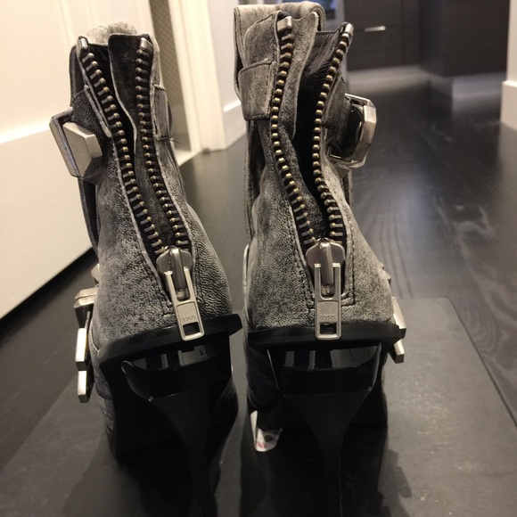 Alexander Wang Hanne Triple Buckle Zip Boots - Picture 3 of 4