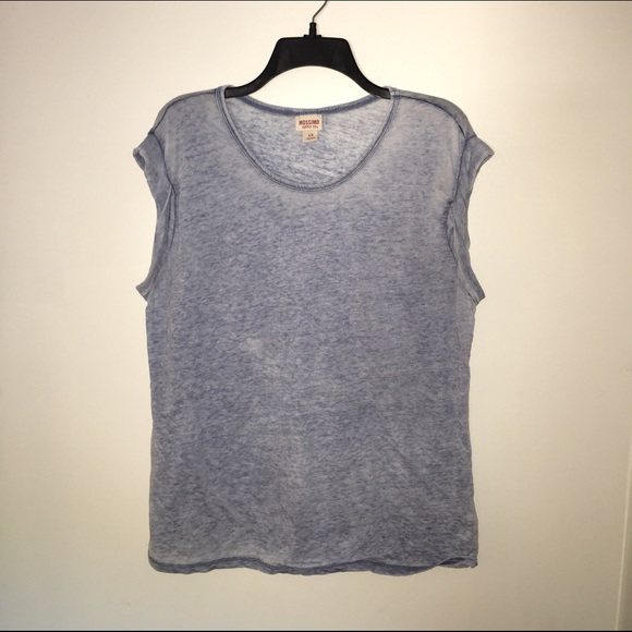 Blue Semi-Sheer Top