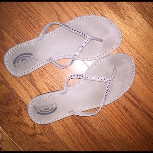 Rainbow flip flops