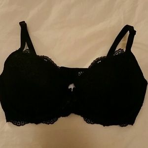Black lace push up bra