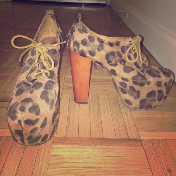 Jeffrey Campbell Leopard Suede Platforms