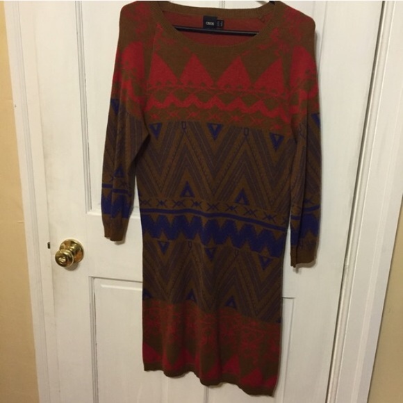 ASOS Geo Print Knit Dress - Picture 2 of 3