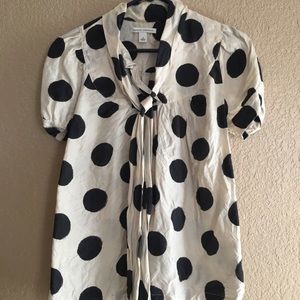Banana Republic Polka Dot Bow Top