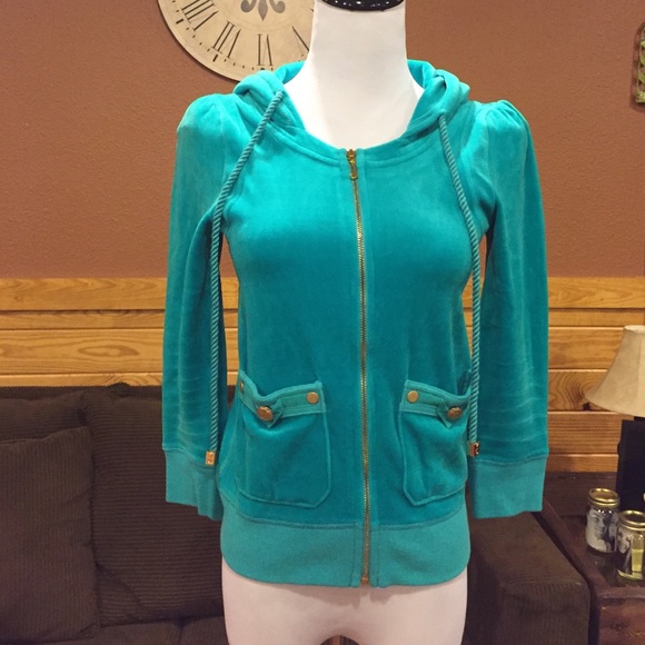 Teal Juicy Couture velour jacket