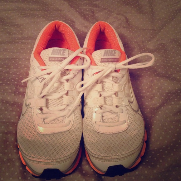 White and Salmon Nike